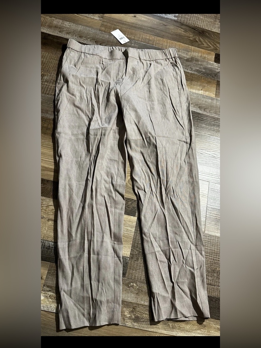 J Jill Linen Stretch Pant Color Saddle /khaki Size Large Tall